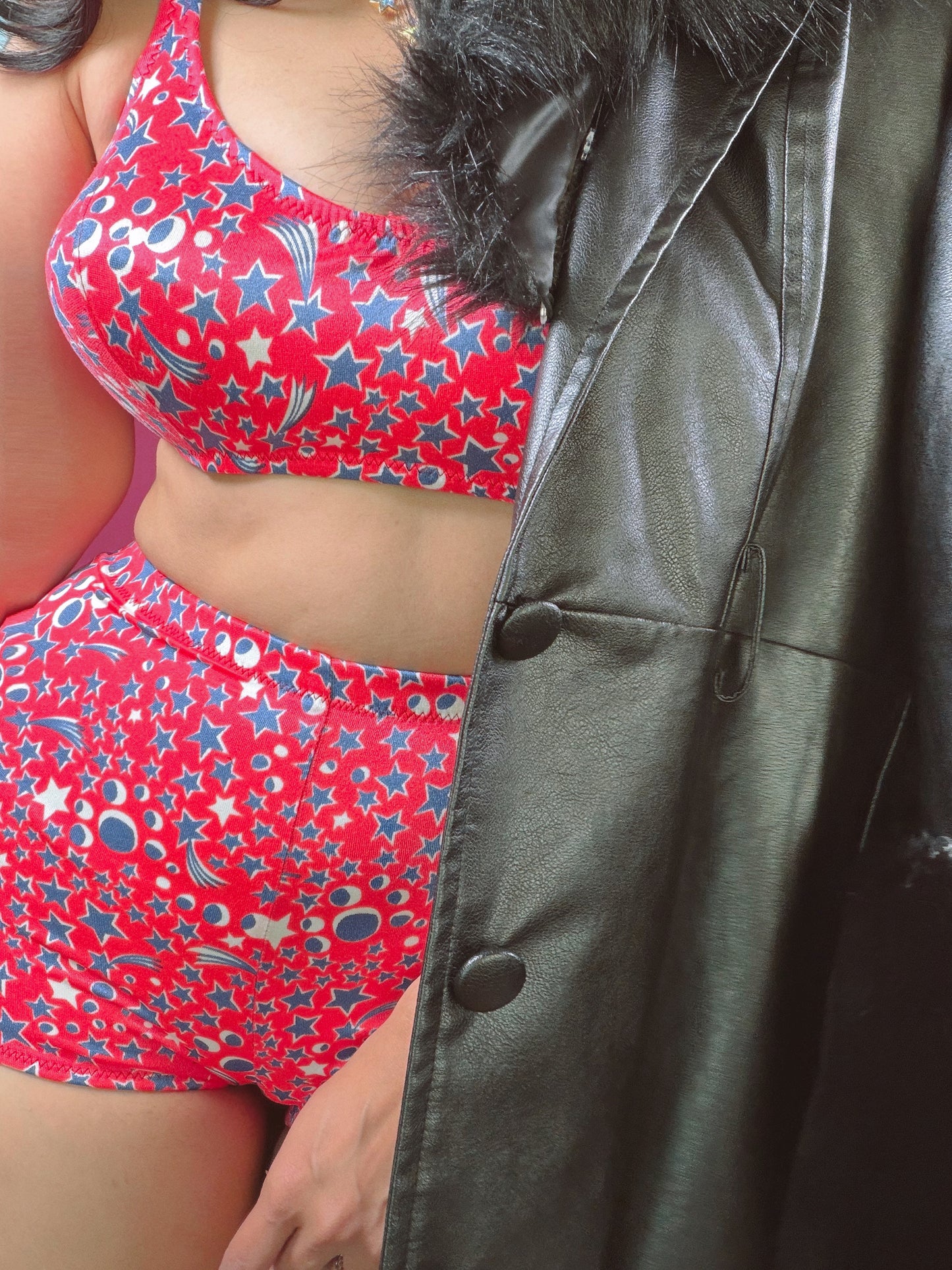 Vintage 1960s Celestial Stars and Moons 2 Piece Bikini Fits XS-M