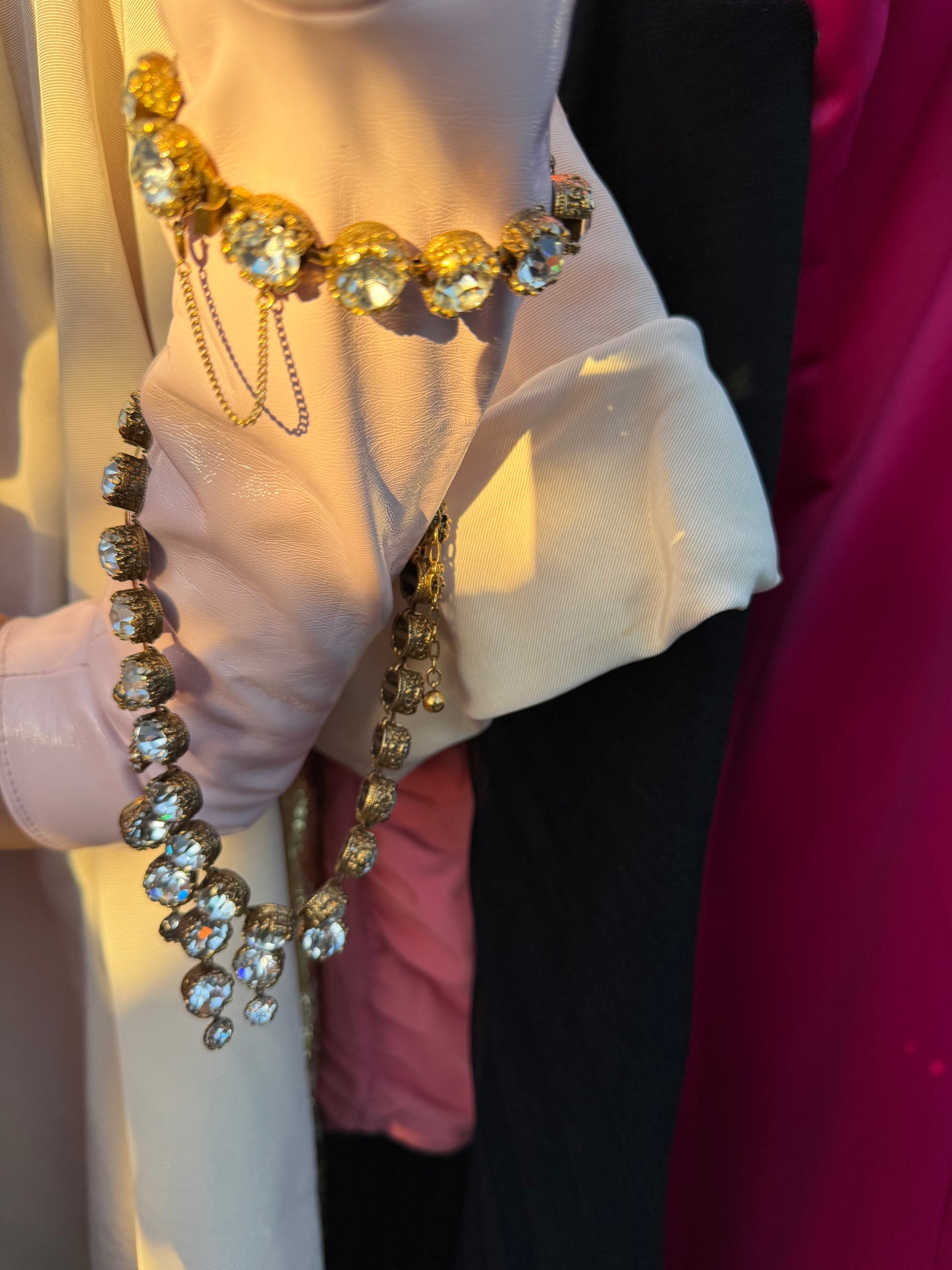 60s Vintage Statement Rhinestone Jewelry 3 Piece Jewelry Set