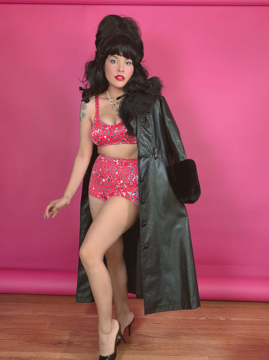 Vintage 1960s Celestial Stars and Moons 2 Piece Bikini Fits XS-M
