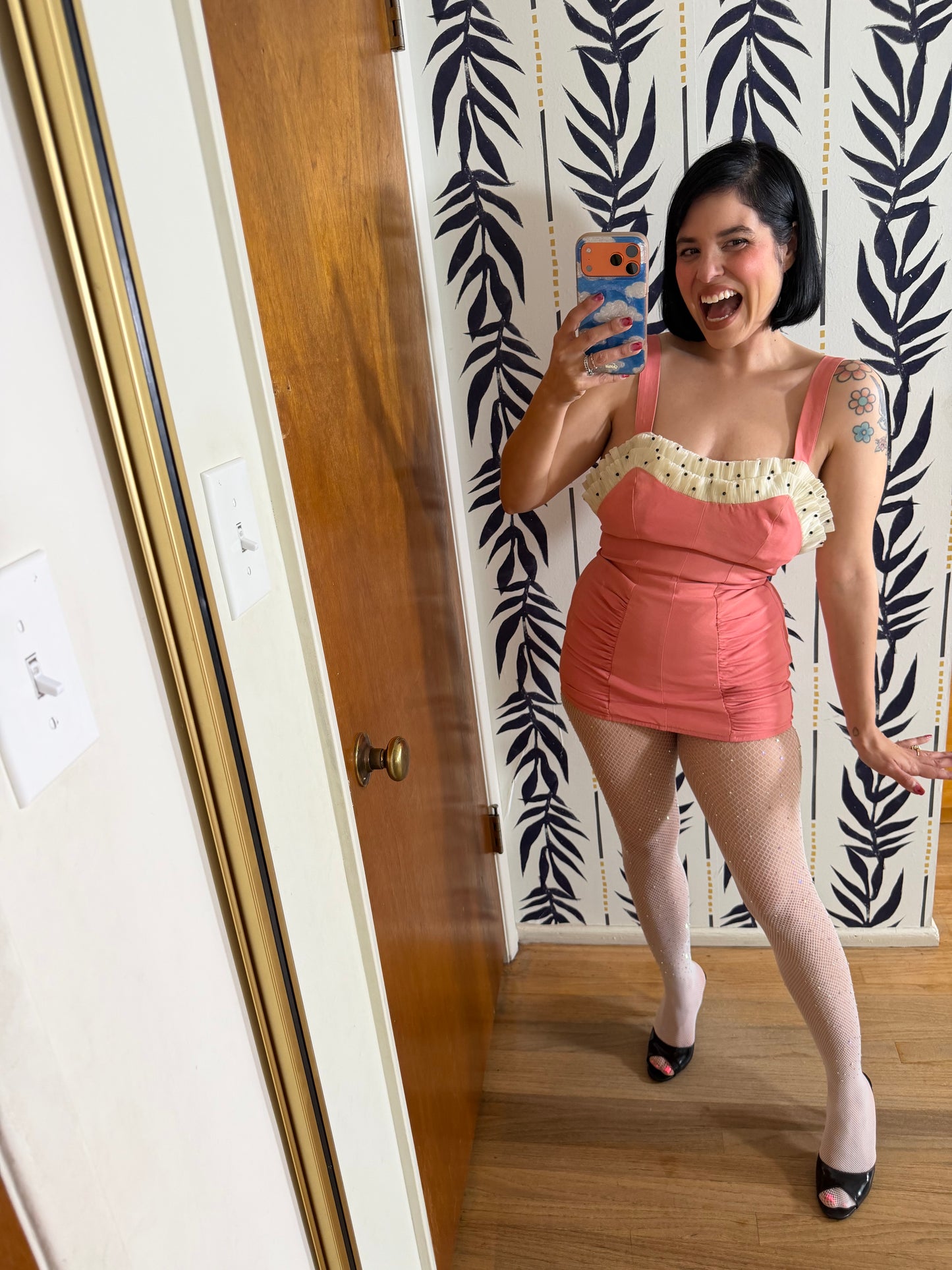 50s / 60s Catalina Pink Swim / Playsuit Fits XS-M