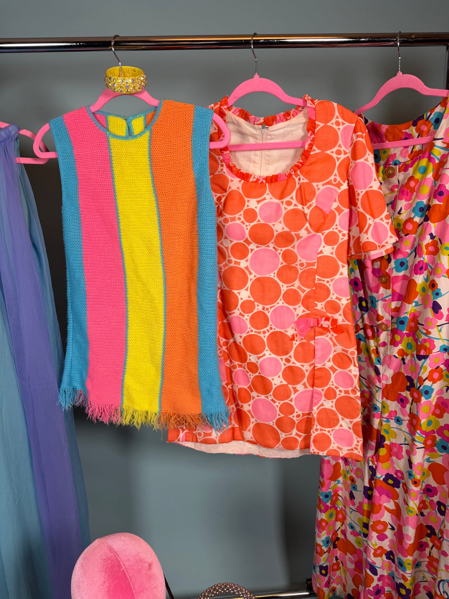 60s Bold Polkadot Mini Dress Sassy by Gregg Draddy Fits XS-SM