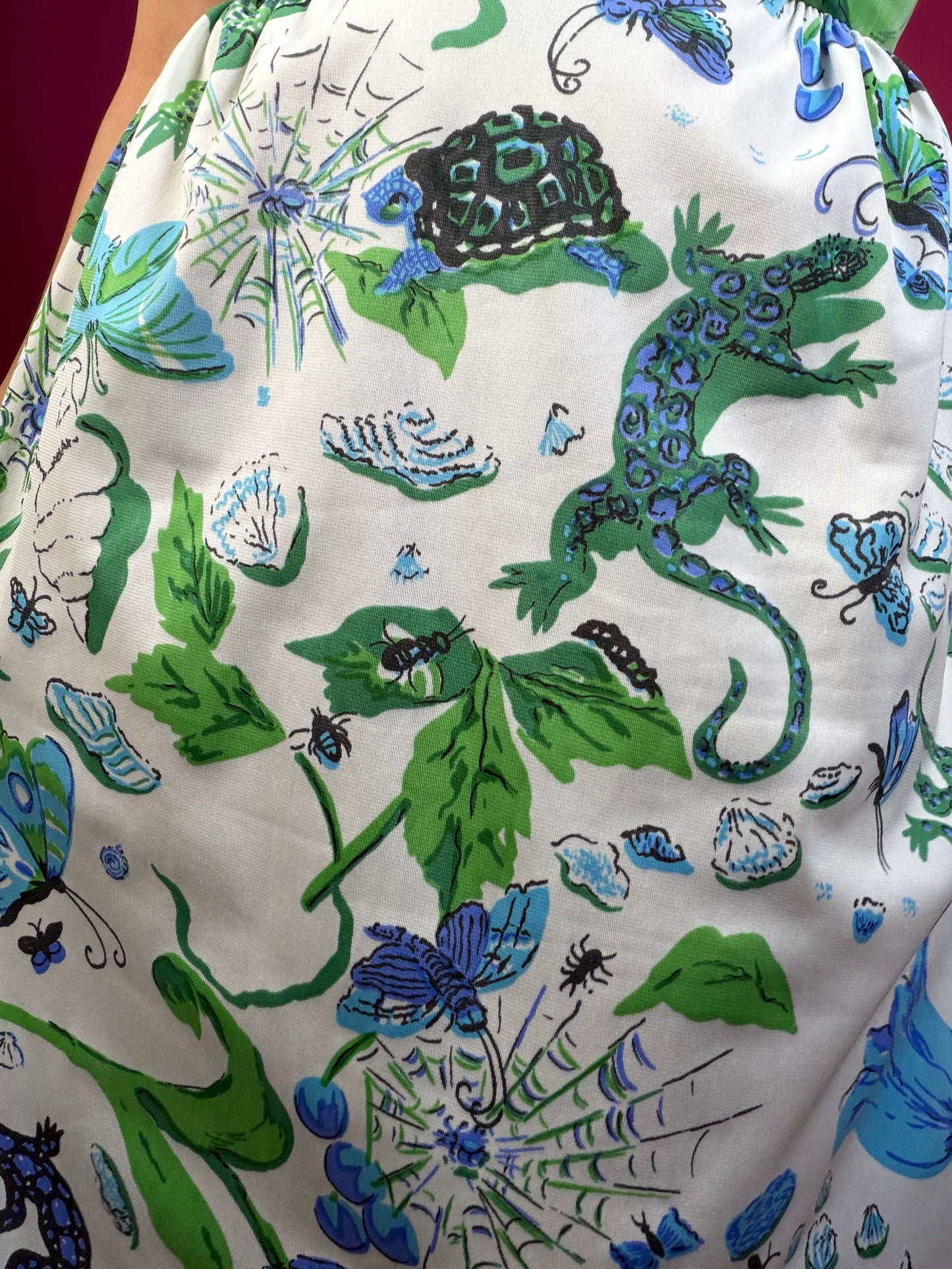 Vintage 60s “Serbin of Florida” designed by Muriel Ryan novelty print maxi Fits XS-SM