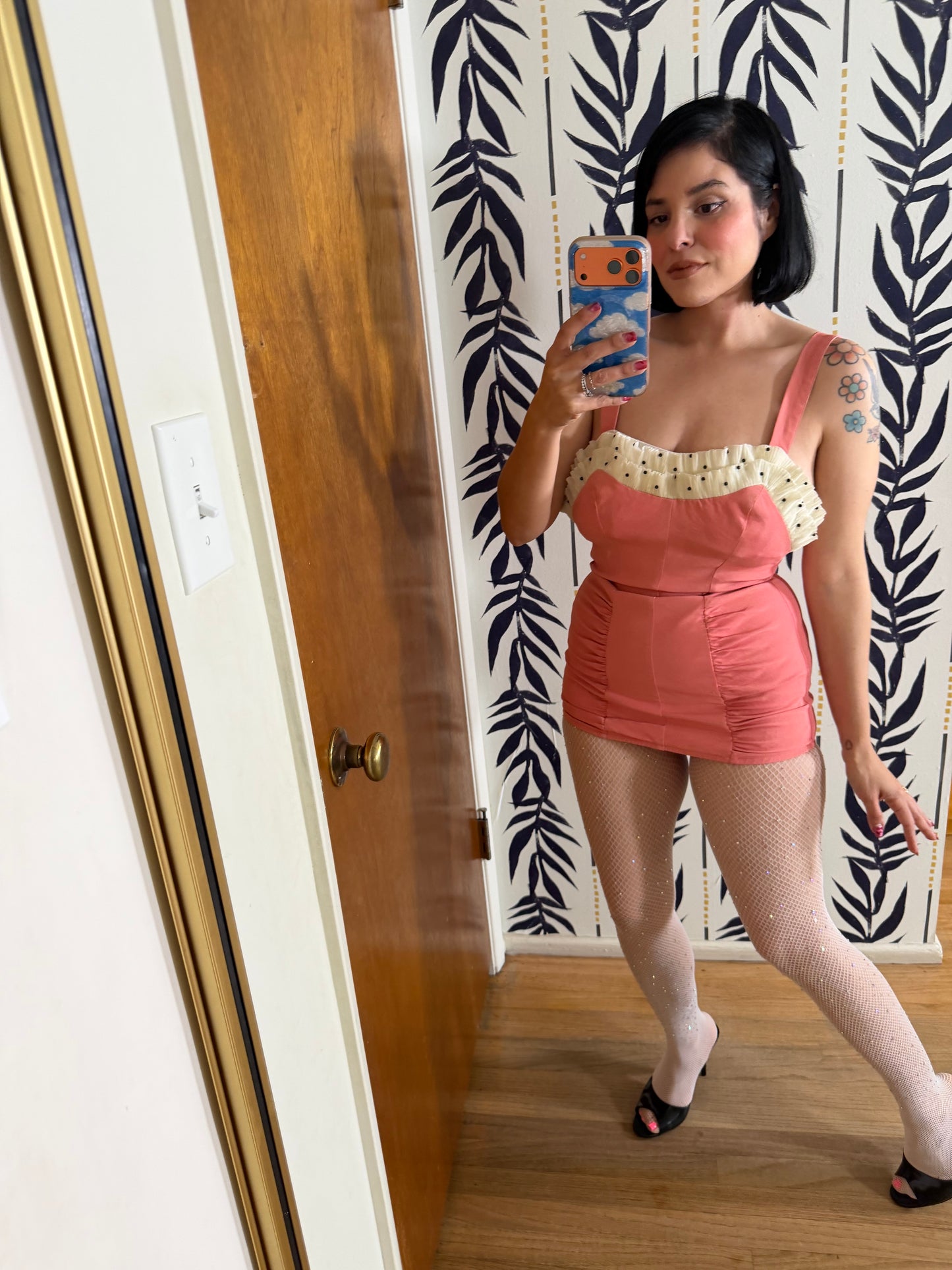 50s / 60s Catalina Pink Swim / Playsuit Fits XS-M