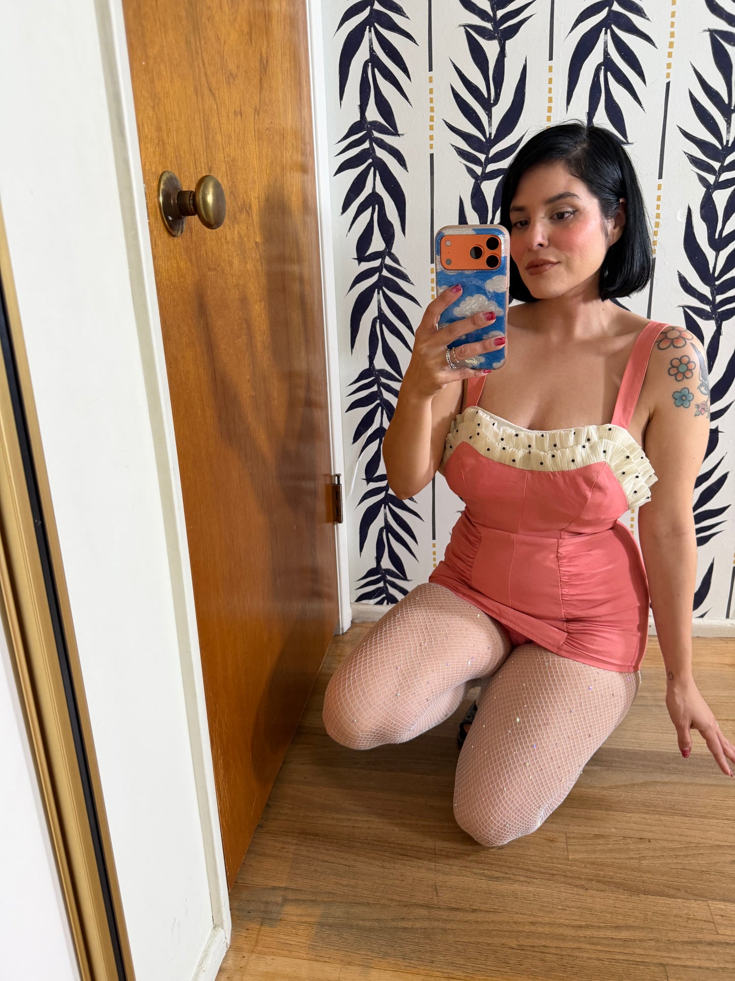 50s / 60s Catalina Pink Swim / Playsuit Fits XS-M