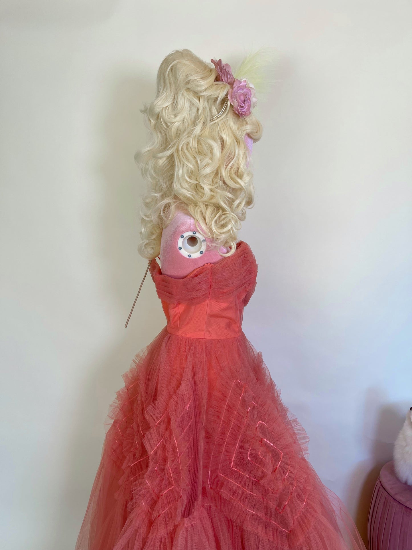 50s Flamingo Rosey Pink Tulle Ballgown Best Fits Size XXS-XS