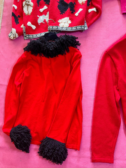 Vintage 80s 90s "F.L. Malik" Yarn Sleeves Cardigan - Fits Most Sizes