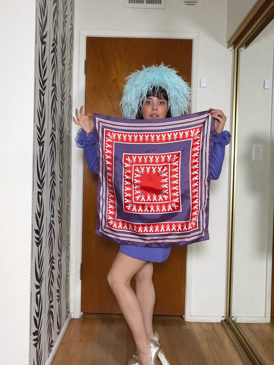 60s Sailor Novelty Silk Scarf Fits All Sizes