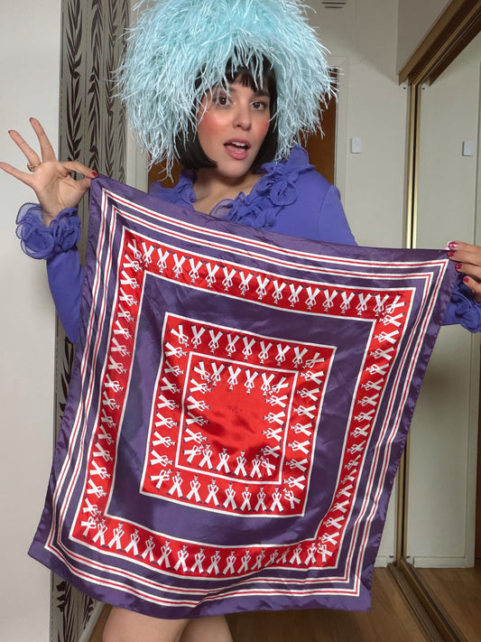 60s Sailor Novelty Silk Scarf Fits All Sizes