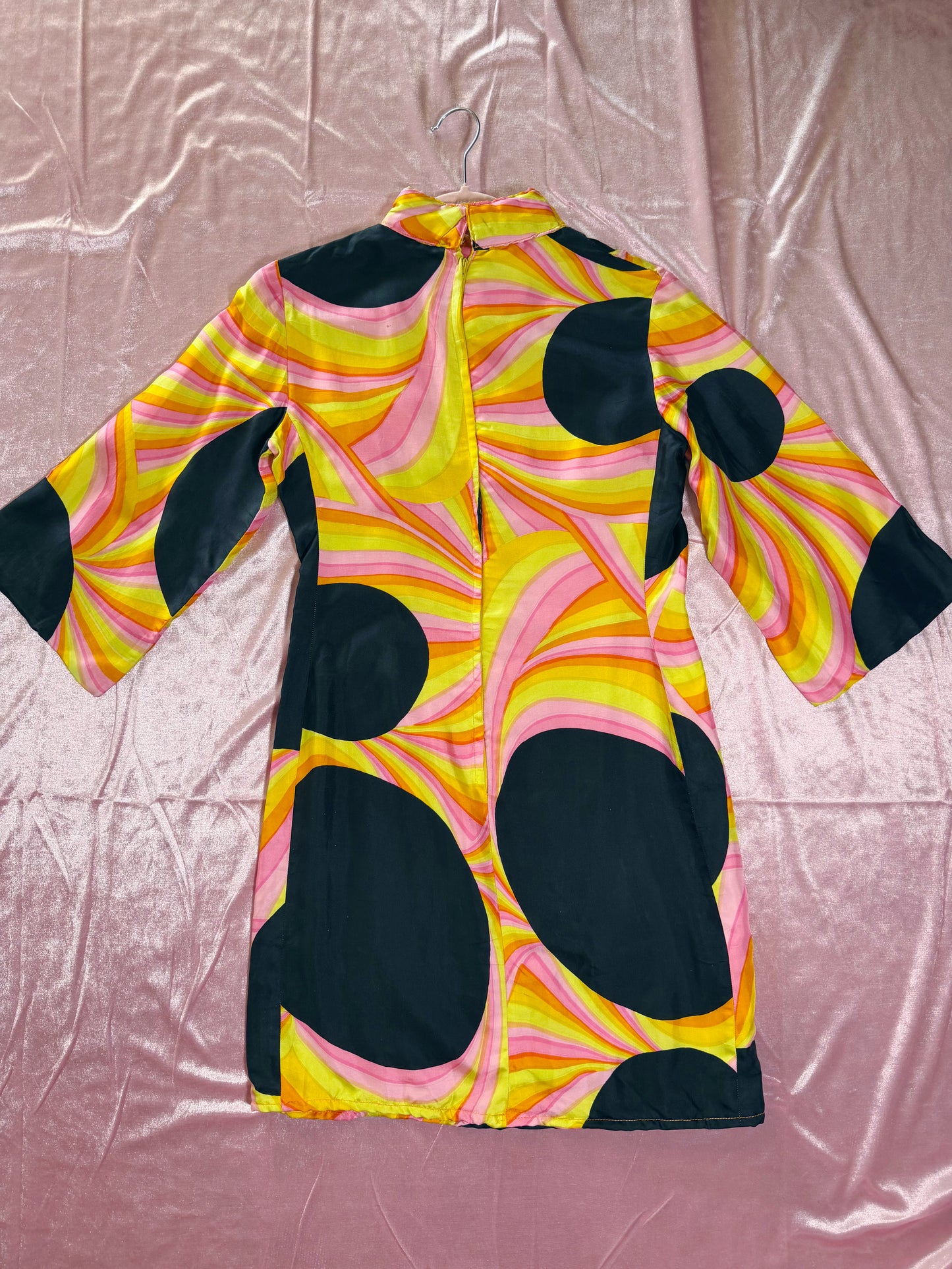 60s Yellow and Blue Carwash Dress by Cat Kay Fits XS-SM