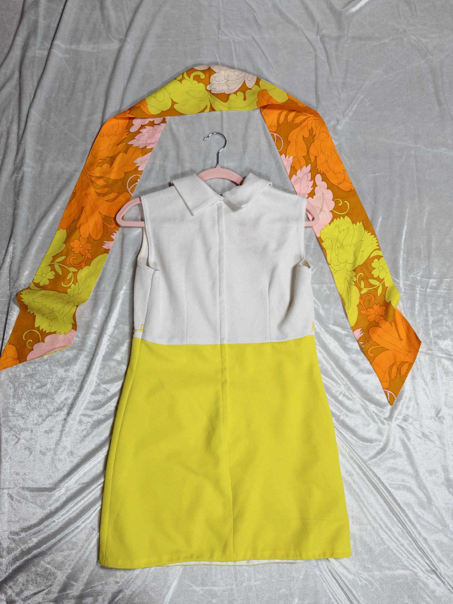 60s Neon Psychedelic Day-Glo Long Scarf
