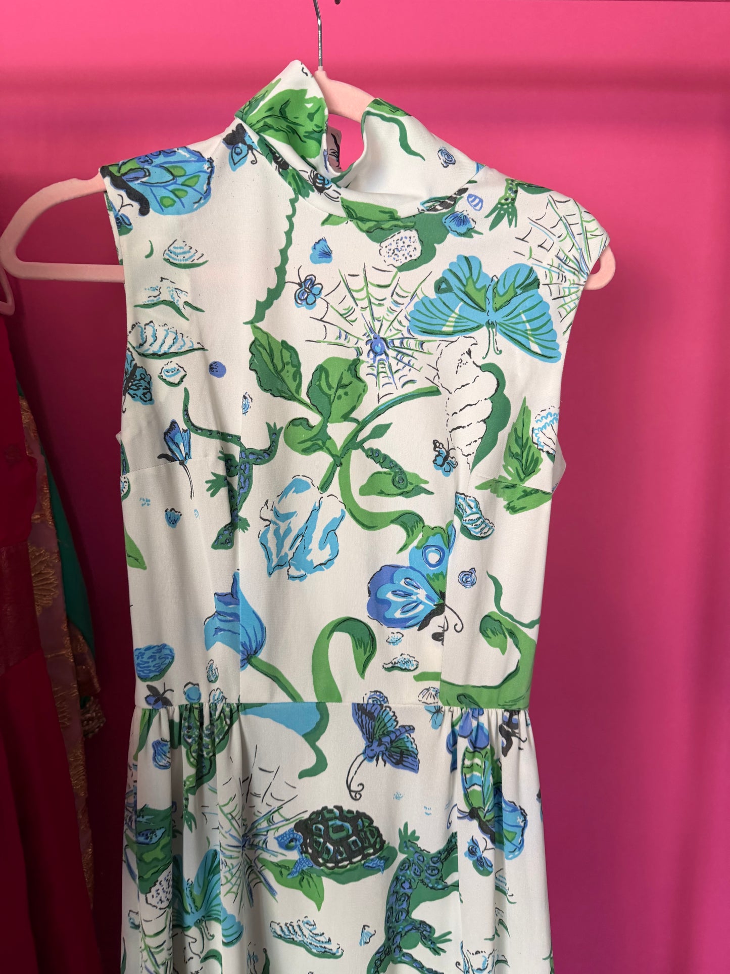 Vintage 60s “Serbin of Florida” designed by Muriel Ryan novelty print maxi Fits XS-SM