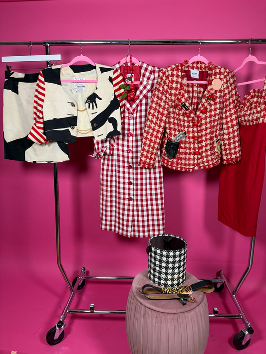 Vintage “Moschino Cheap and Chic” Olive Oyl Inspired Graphic Suit Made in Italy Fits XS-SM