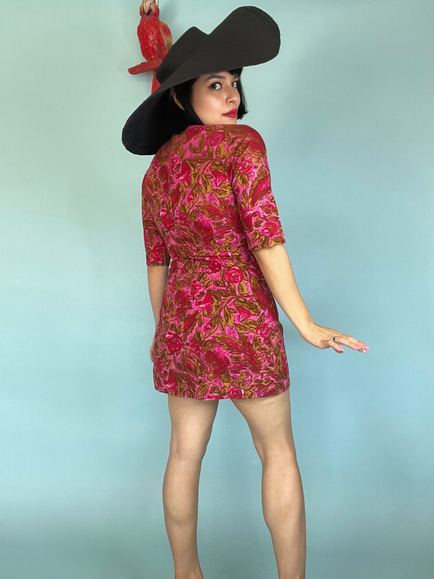 Vintage 60s / 70s "Tori Richard Honolulu" Mini Dress Tunic Blouse Fits Sizes XS-S