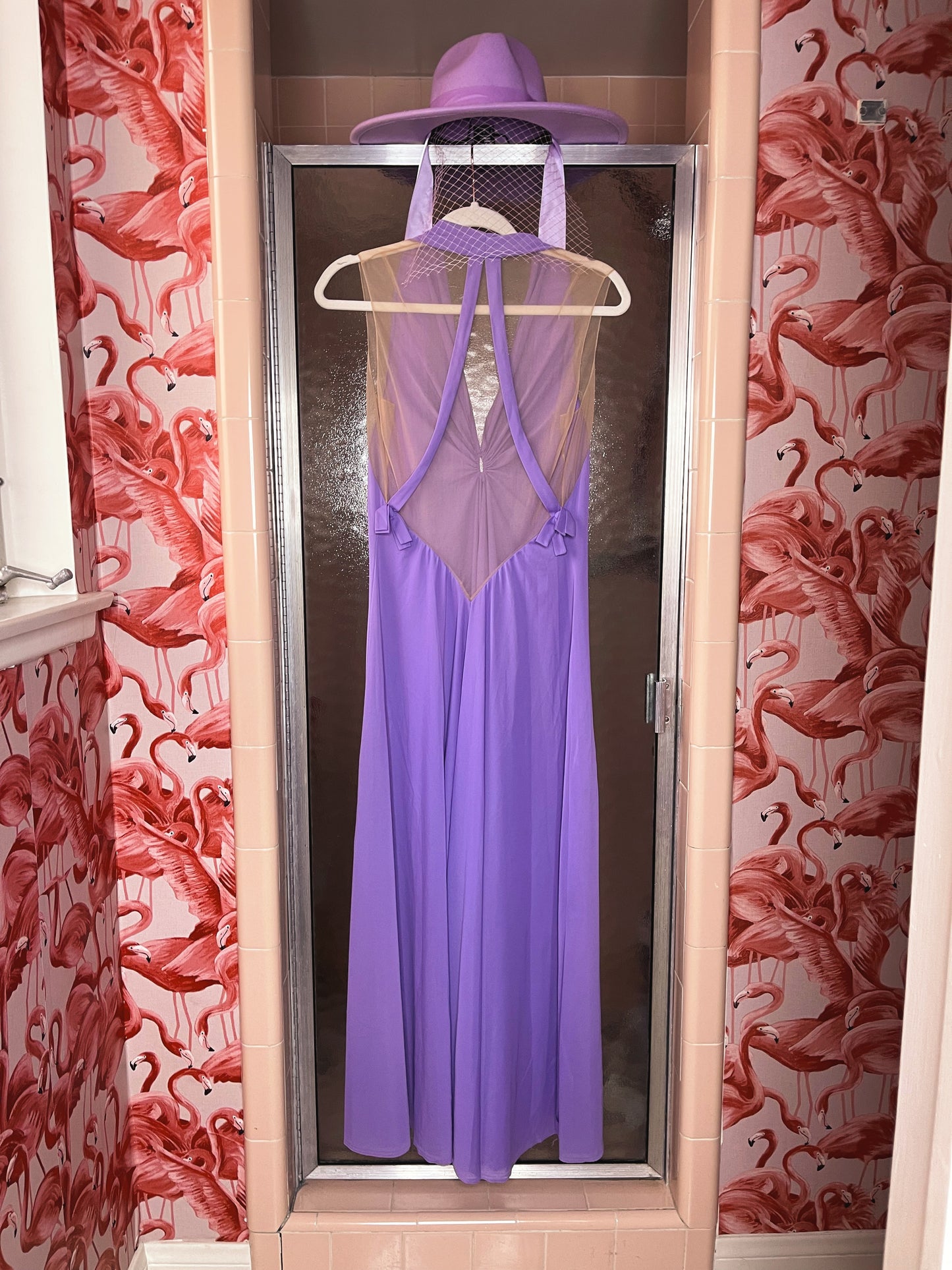 Vintage 60s Claire Sandra by Lucie Ann Beverly Hills Lavender Slip Dress Fits Sizes XS-SM & Possible Size M