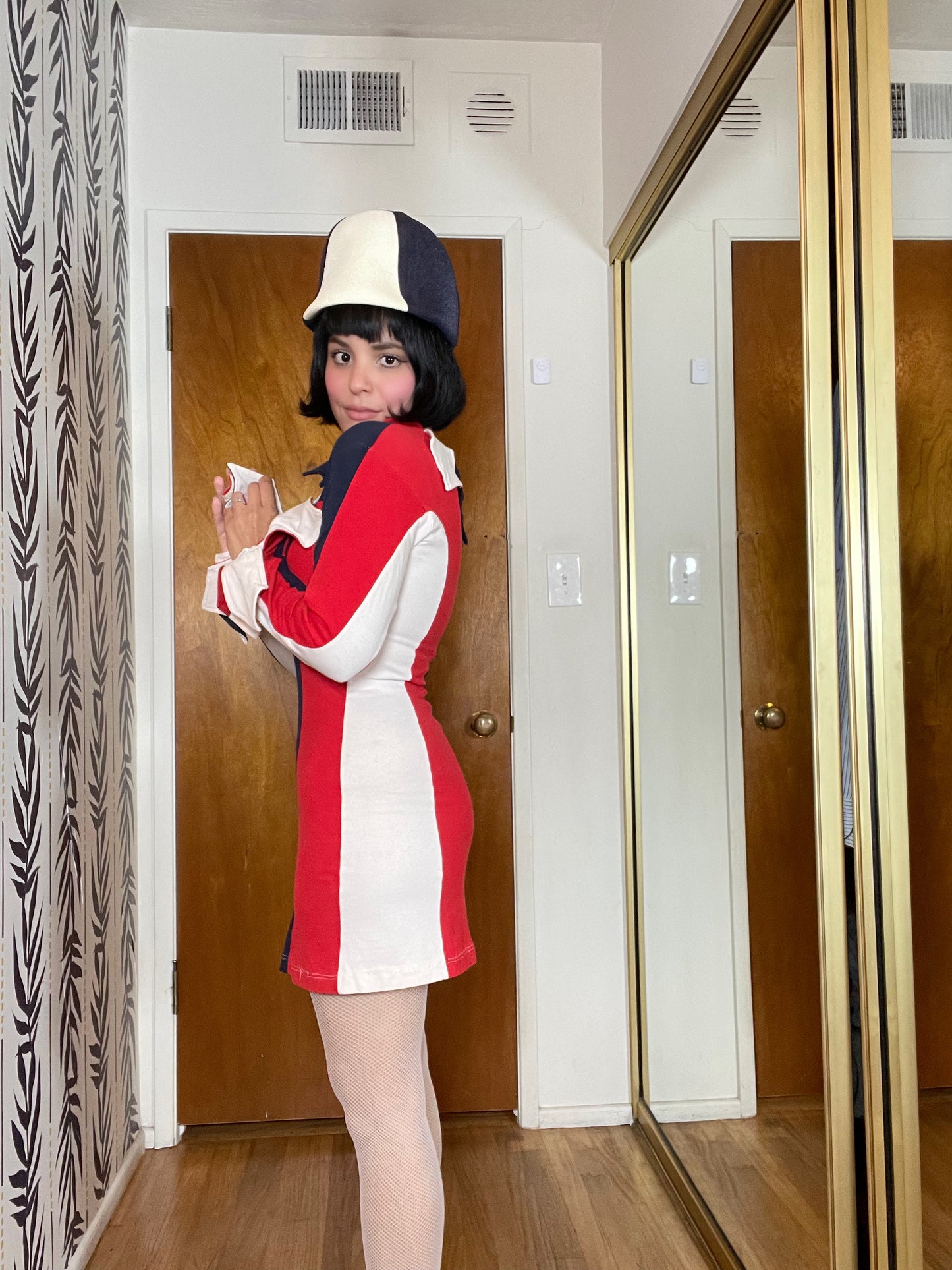 Vintage "Mary Ann Johnson for Phreaks" Red White and Blue Jester dress