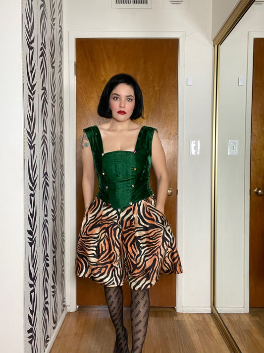 Vintage 80s "Pacific Silk" Tiger Print Shorts - Best Fits Size M-L