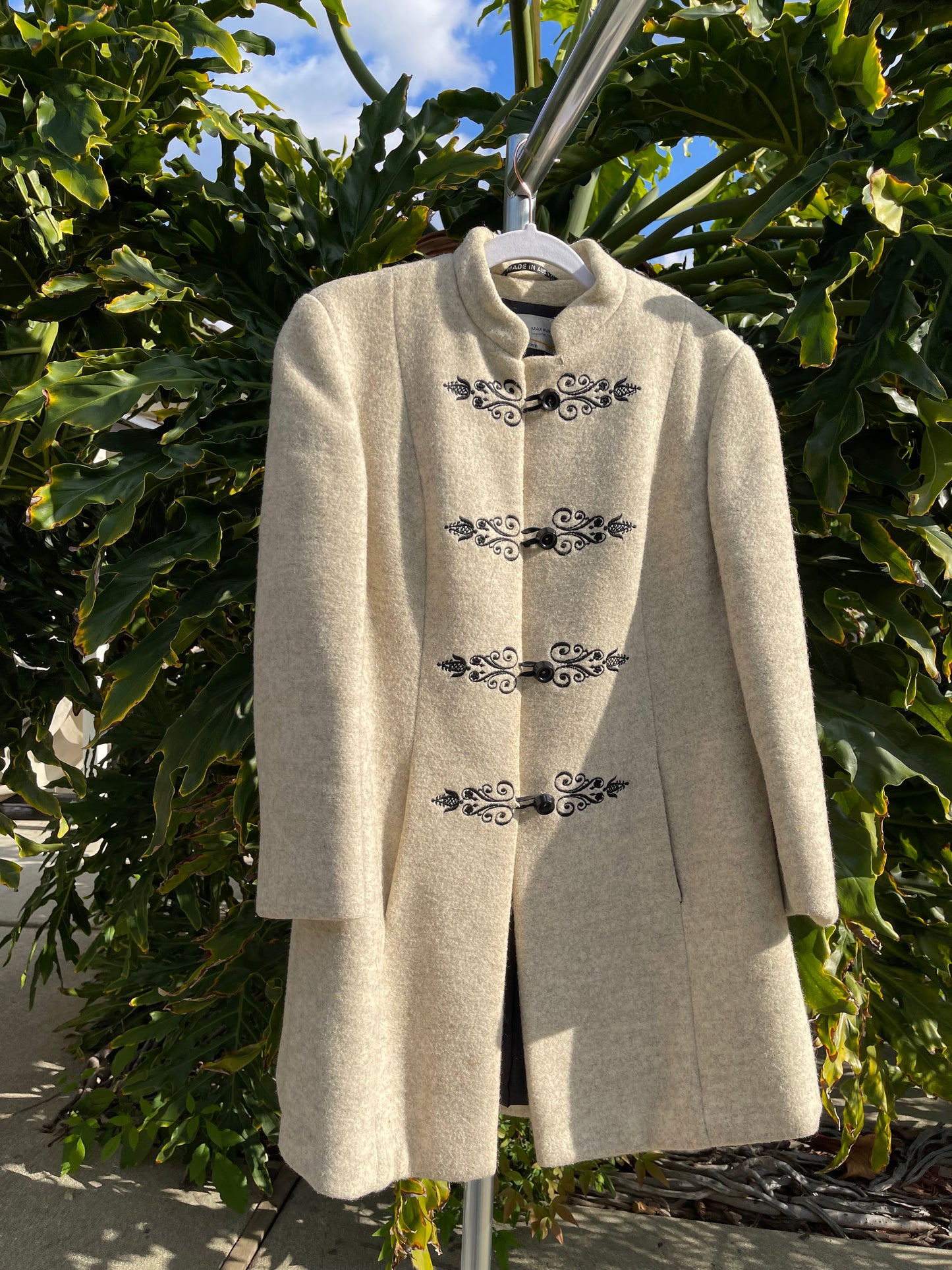 Vintage 50s / 60s Whimsical Made in Austria Wool Coat Fits Sizes XS-SM