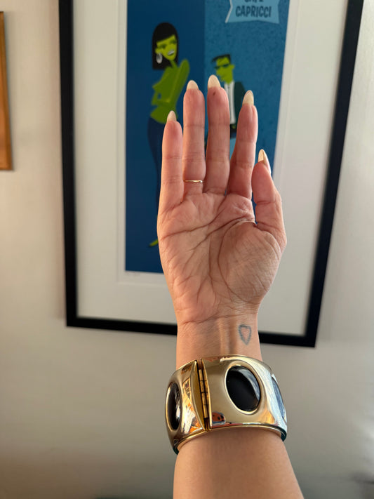 Vintage 60s/ 70s Mod Silver Braclet with Chain