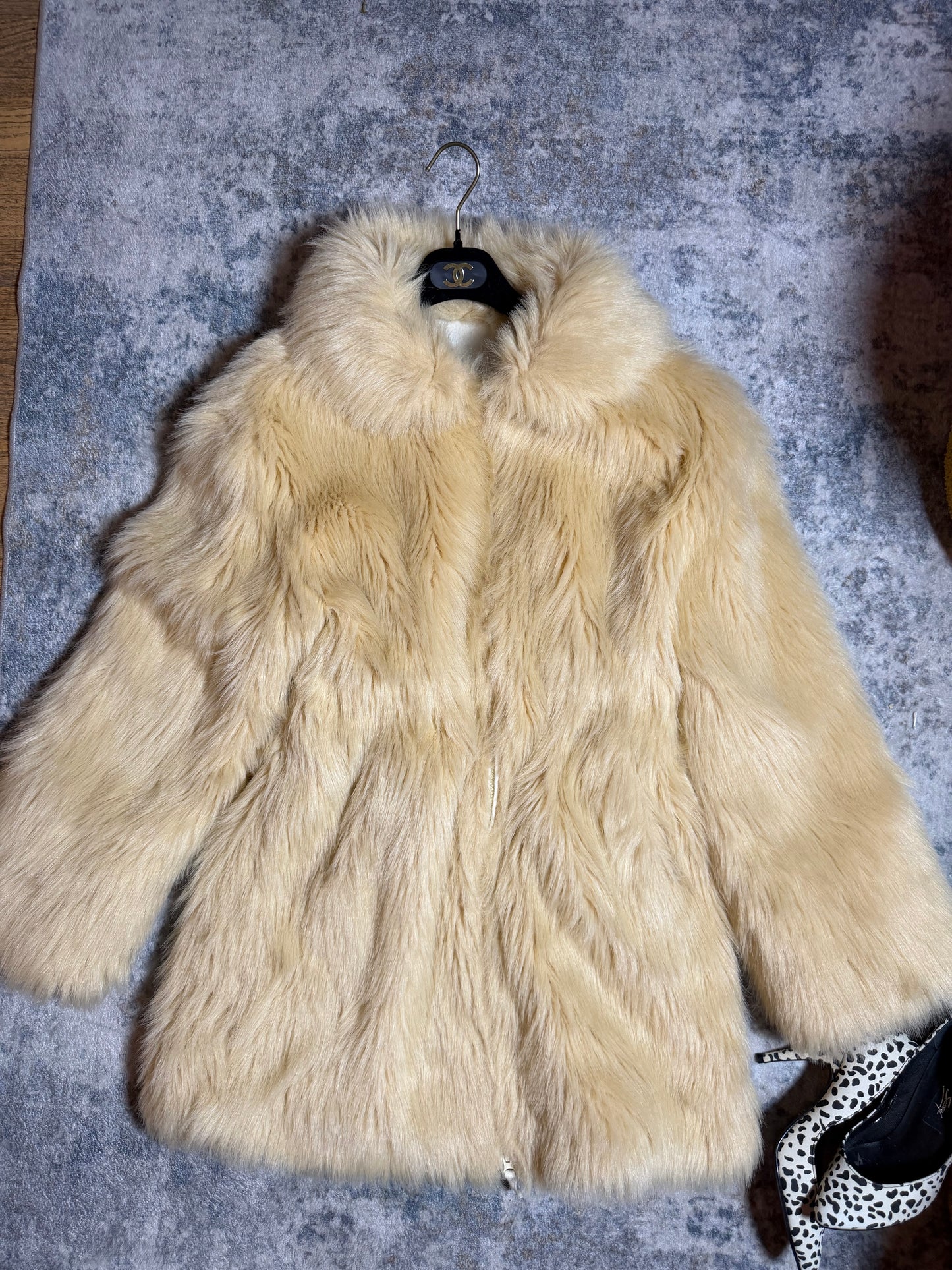 Vintage 60s / 70s Faux Fur Shag Coat Fits S-L