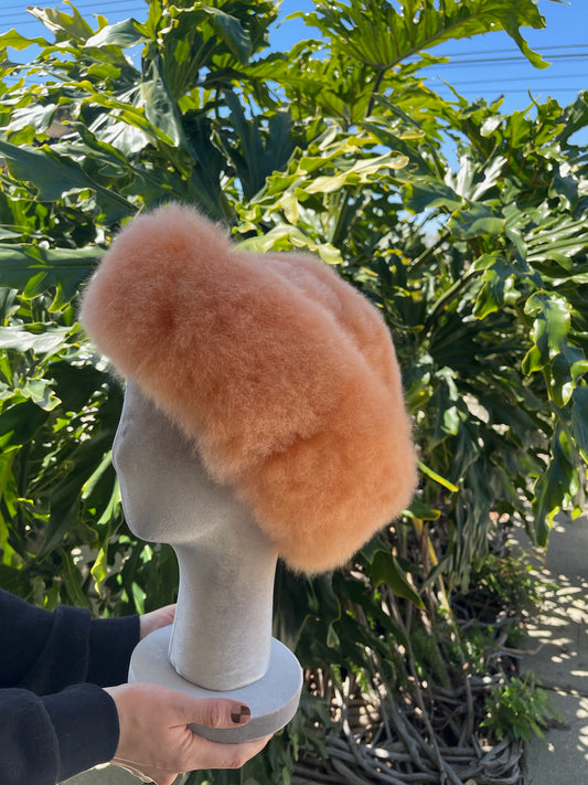 Baby Alpaca Hat - Peach Fuzz