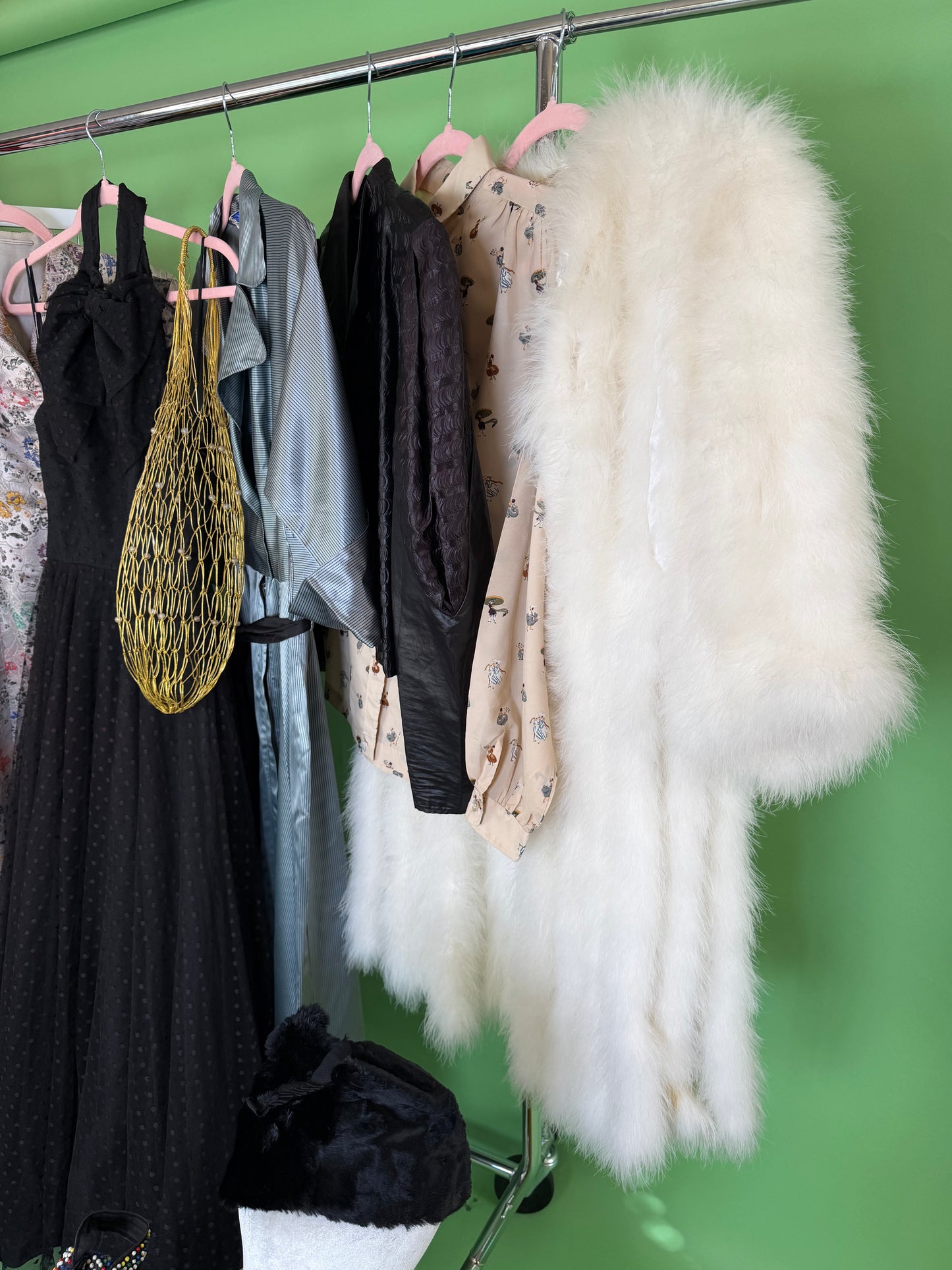 Vintage Gold Mesh Pearl Fishman ShoulderBag