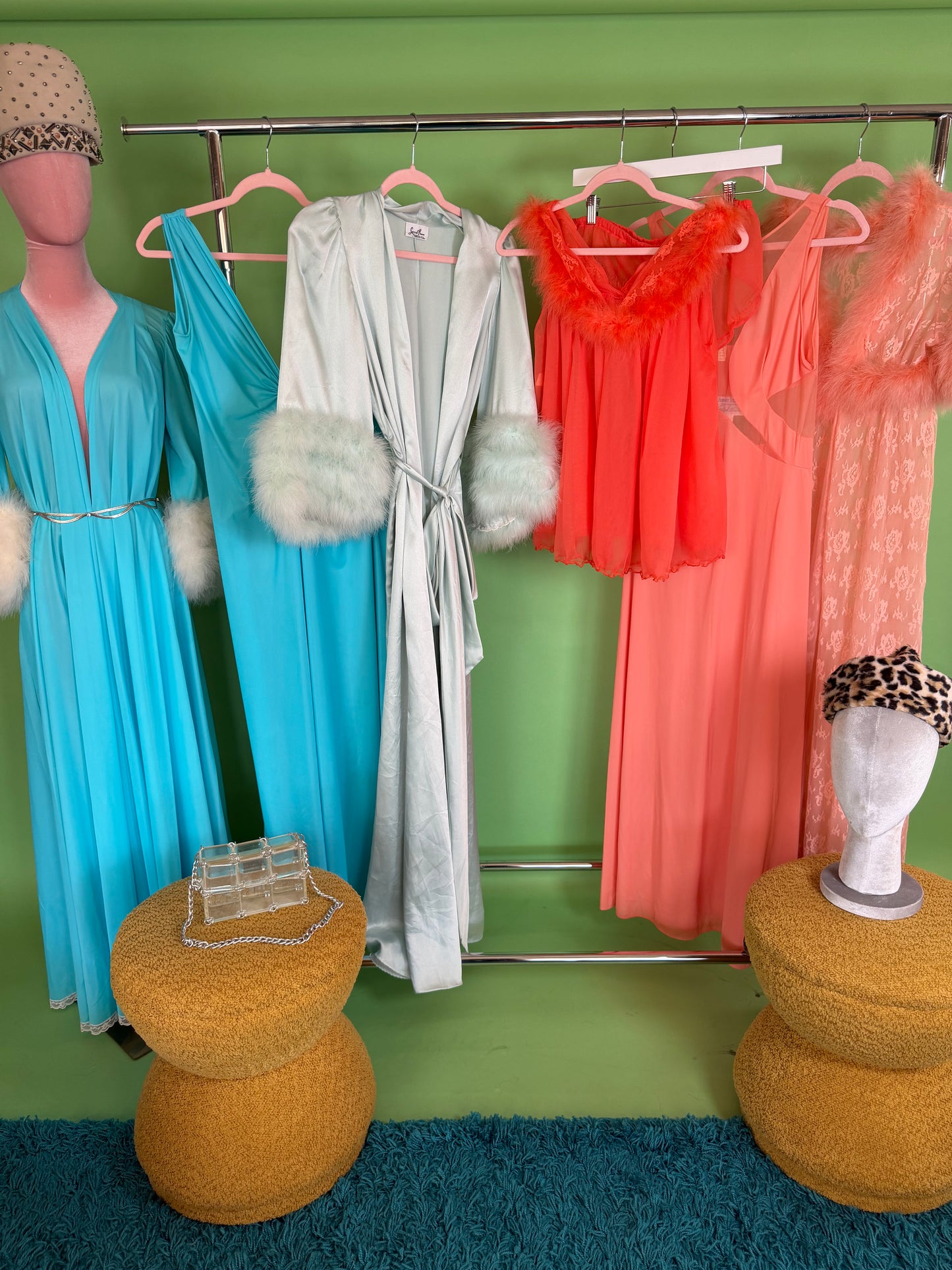 60s Orange Babydoll Tunic with matching undies XS-L