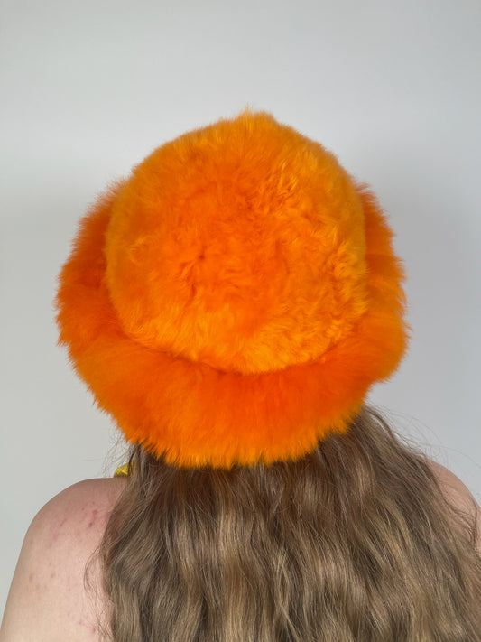 Baby Alpaca Hat - Neon Orange