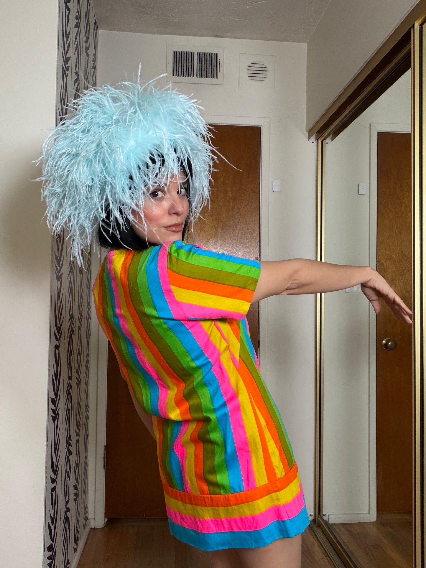 60s Rainbow Micro Mini by Smart Time Fits XS-SM