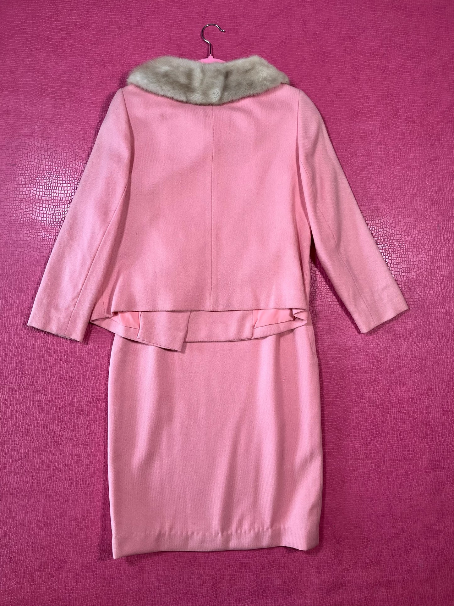 Vintage 50s 60s Pink Jackie-O Set - Best Fits Size XS-S