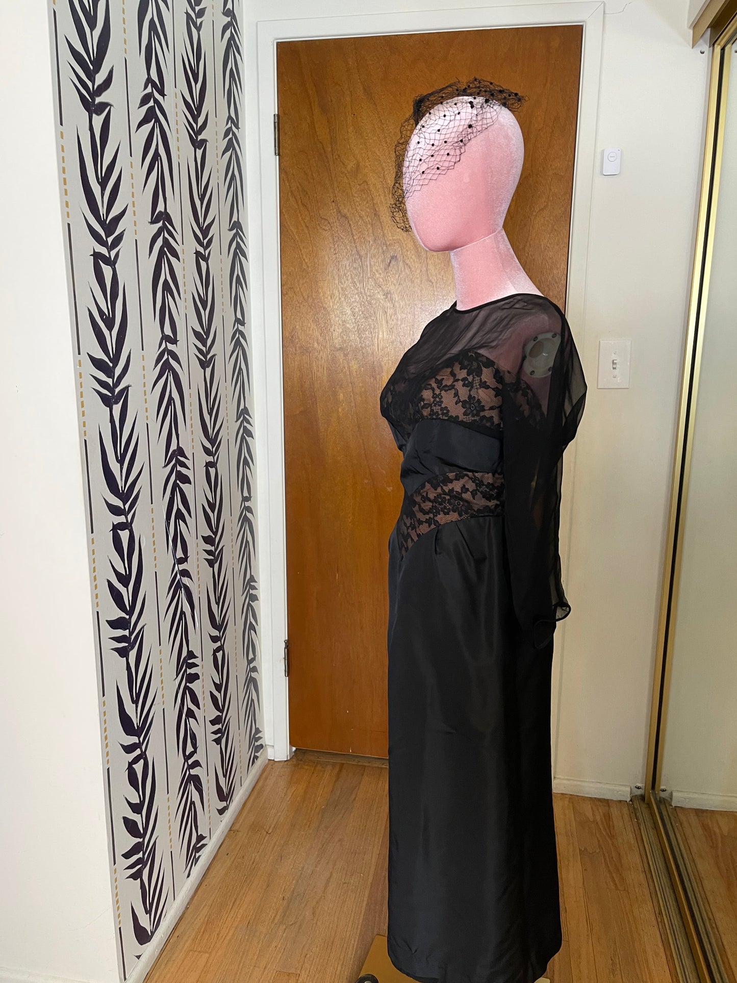 Vintage 50s "Don Loper" Black And Nude Evening Dress Best Fits Size XS-S