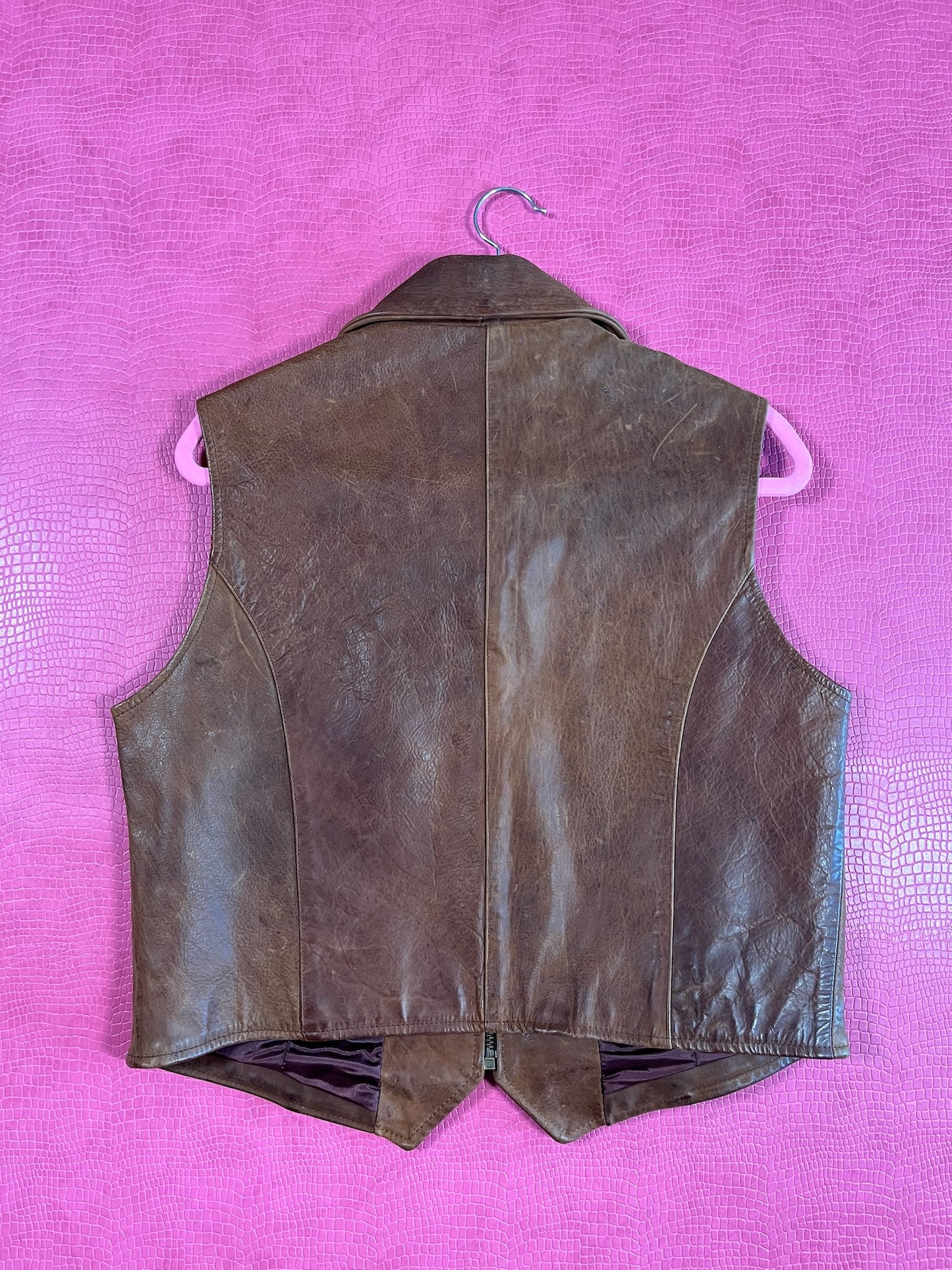 Vintage 80s 90s "Firenze Santa Barbara" Leather Suede Vest *Unisex* - Best Fits Size S-L