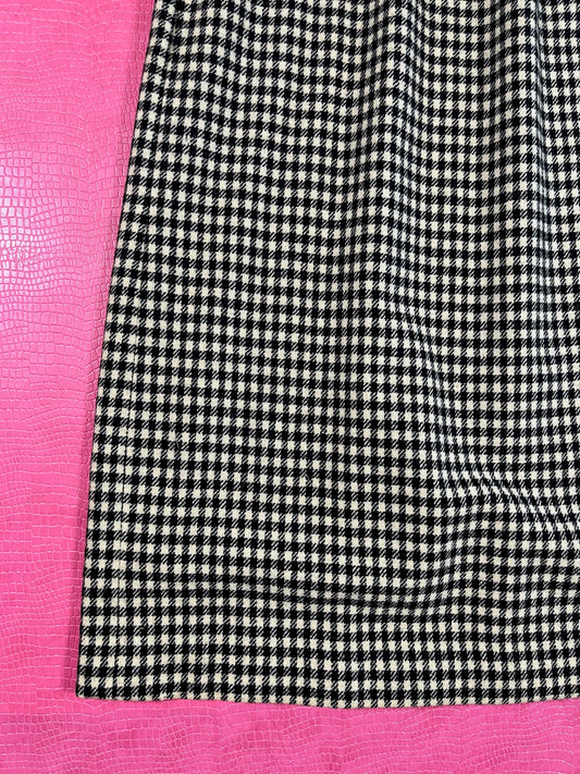 Vintage 60s Wool Gingham Maxi Skirt - Best Fits Size S-M