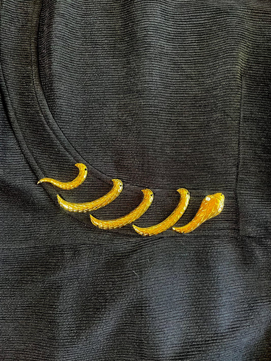 Vintage 80s "Joseph Ribkoff" Snake Dress - Best S-M