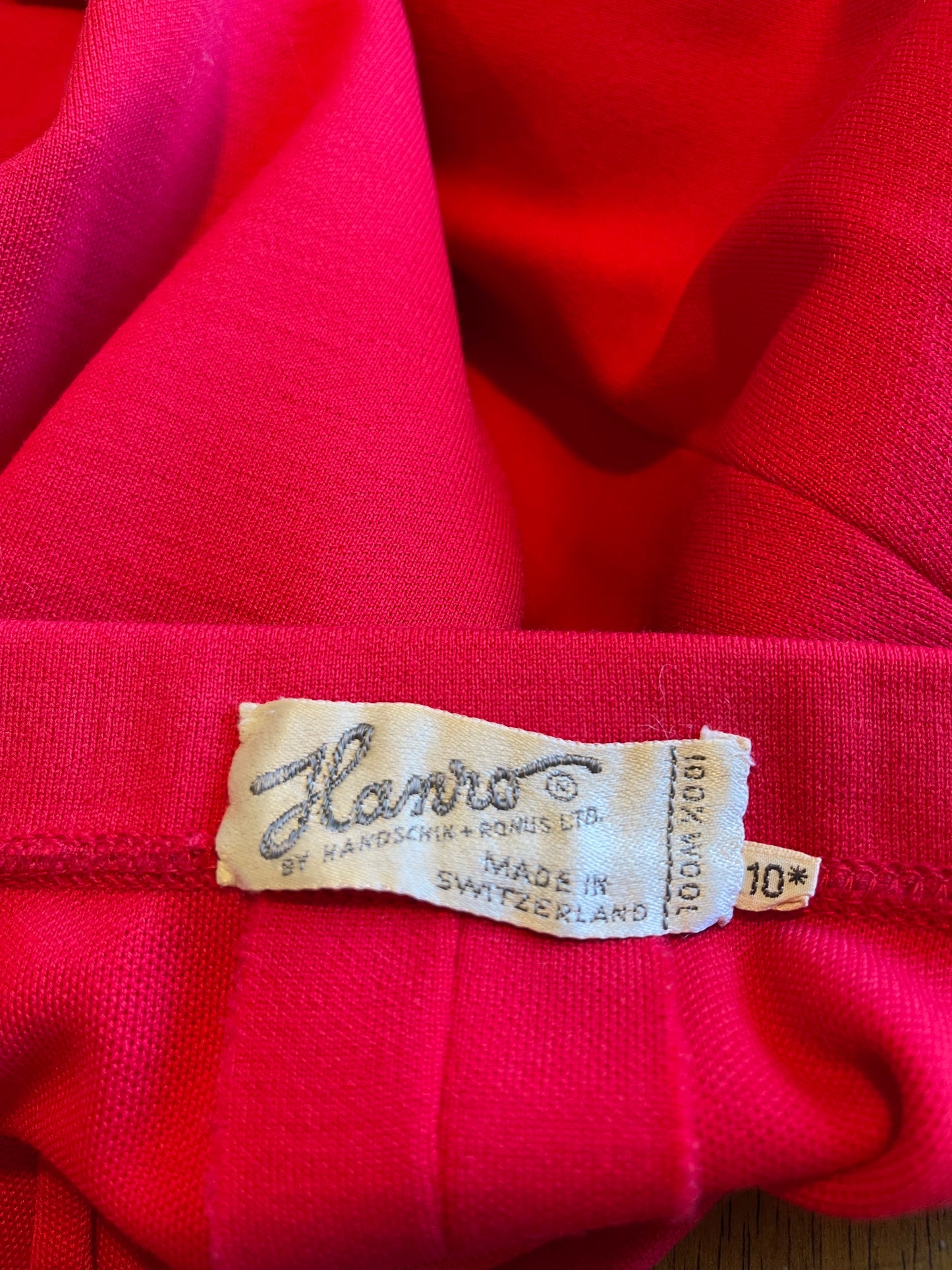 Vintage 60s "Hanro by Handschin and Ronus" Made in Switzerland Hot Pink Wool Three Piece Set Fits XS-M