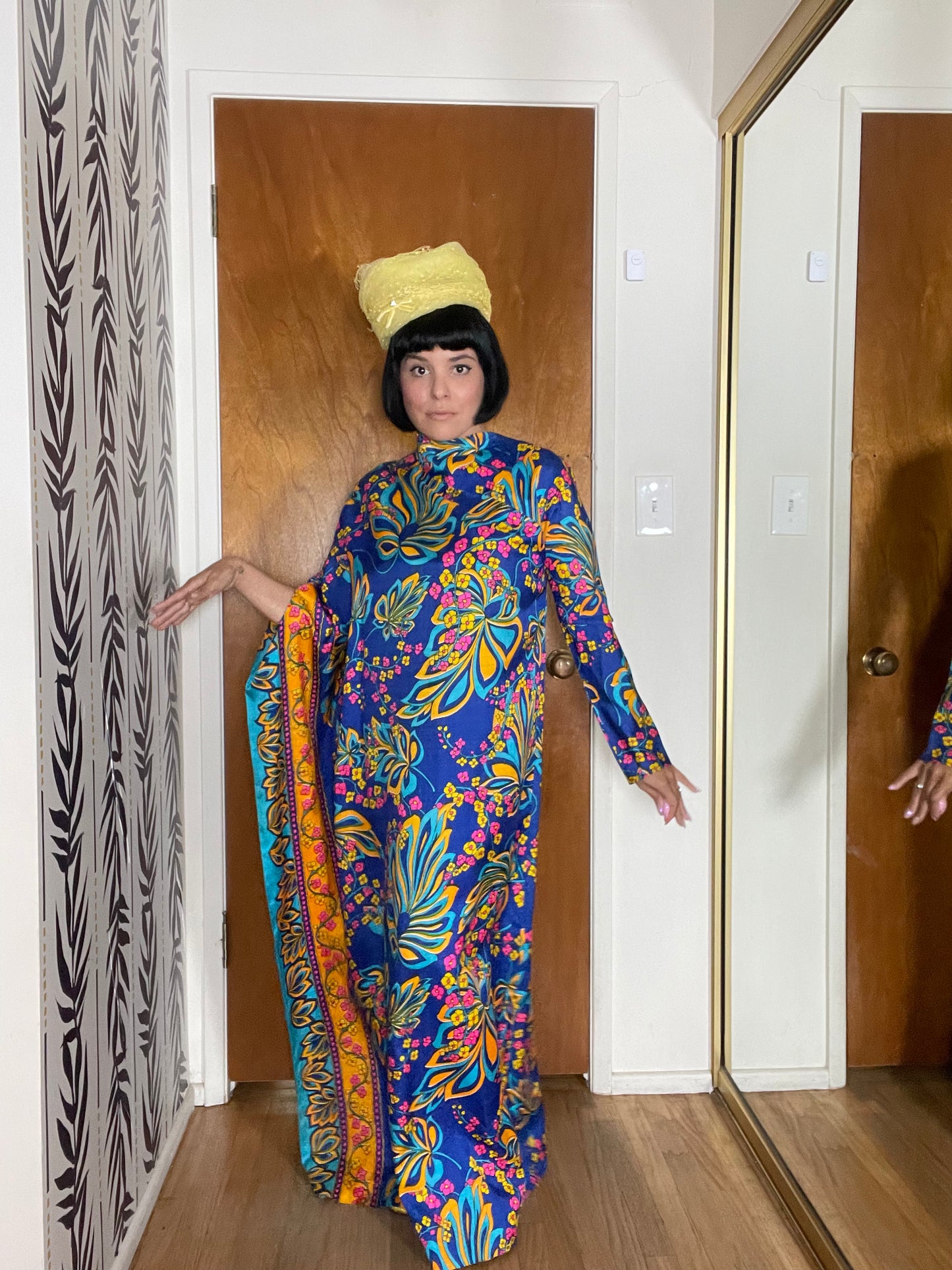 Vintage 60s 70s One Sleeve Caftan - Fits XS-M