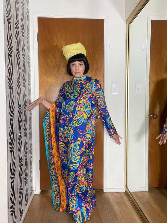 Vintage 60s 70s One Sleeve Caftan - Fits XS-M