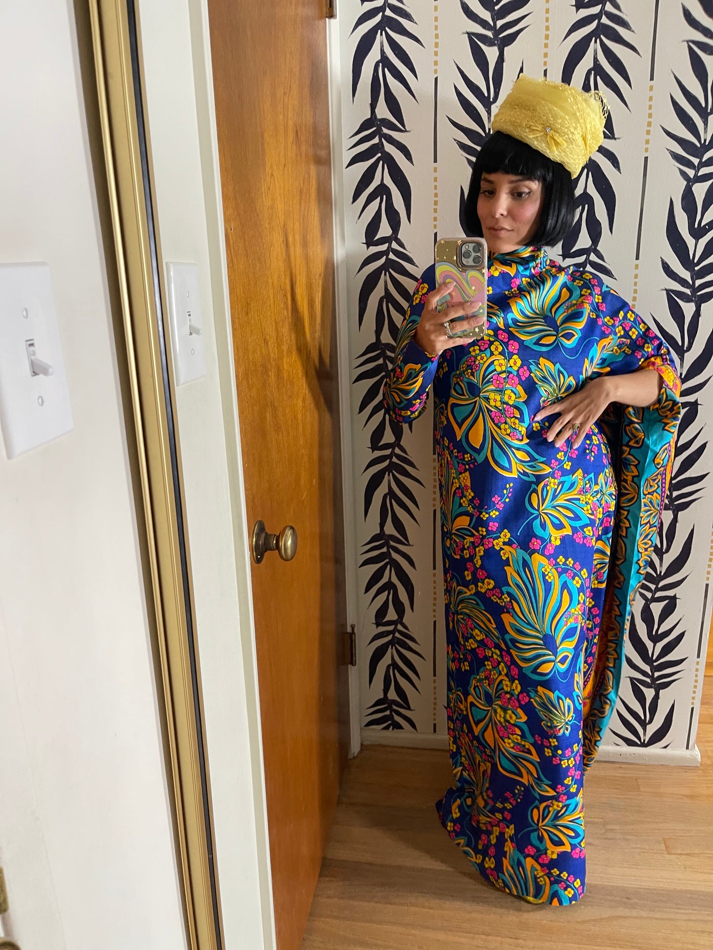 Vintage 60s 70s One Sleeve Caftan - Fits XS-M