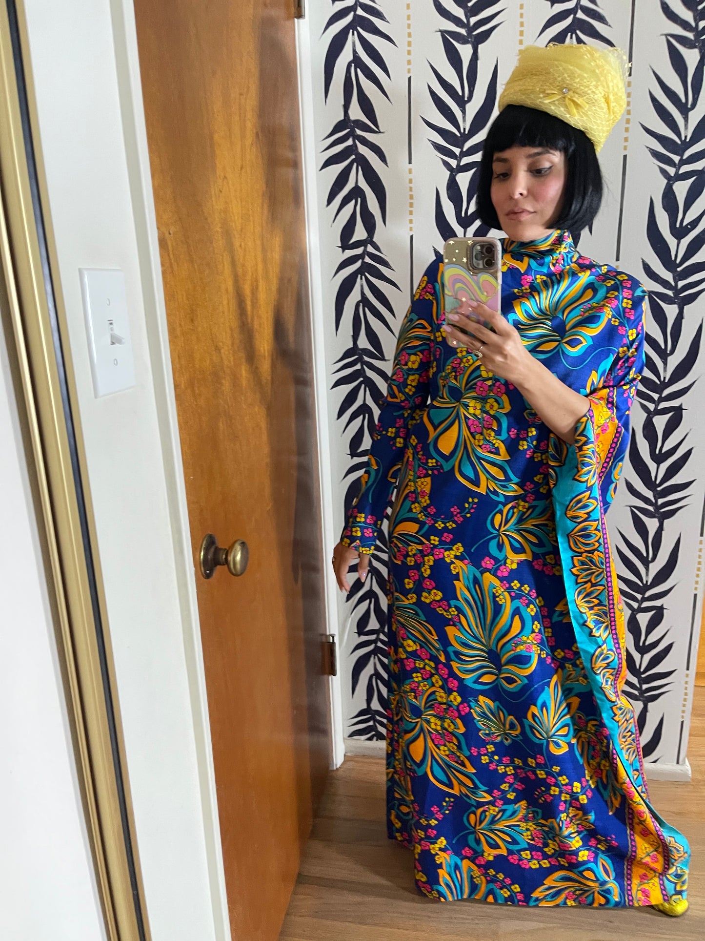 Vintage 60s 70s One Sleeve Caftan - Fits XS-M