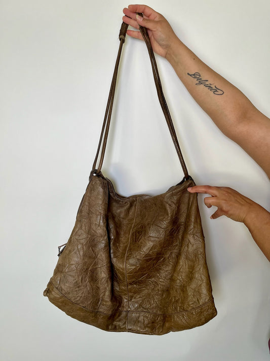 Vintage 80s 90s "Brio!" Leather Shoulder Bag