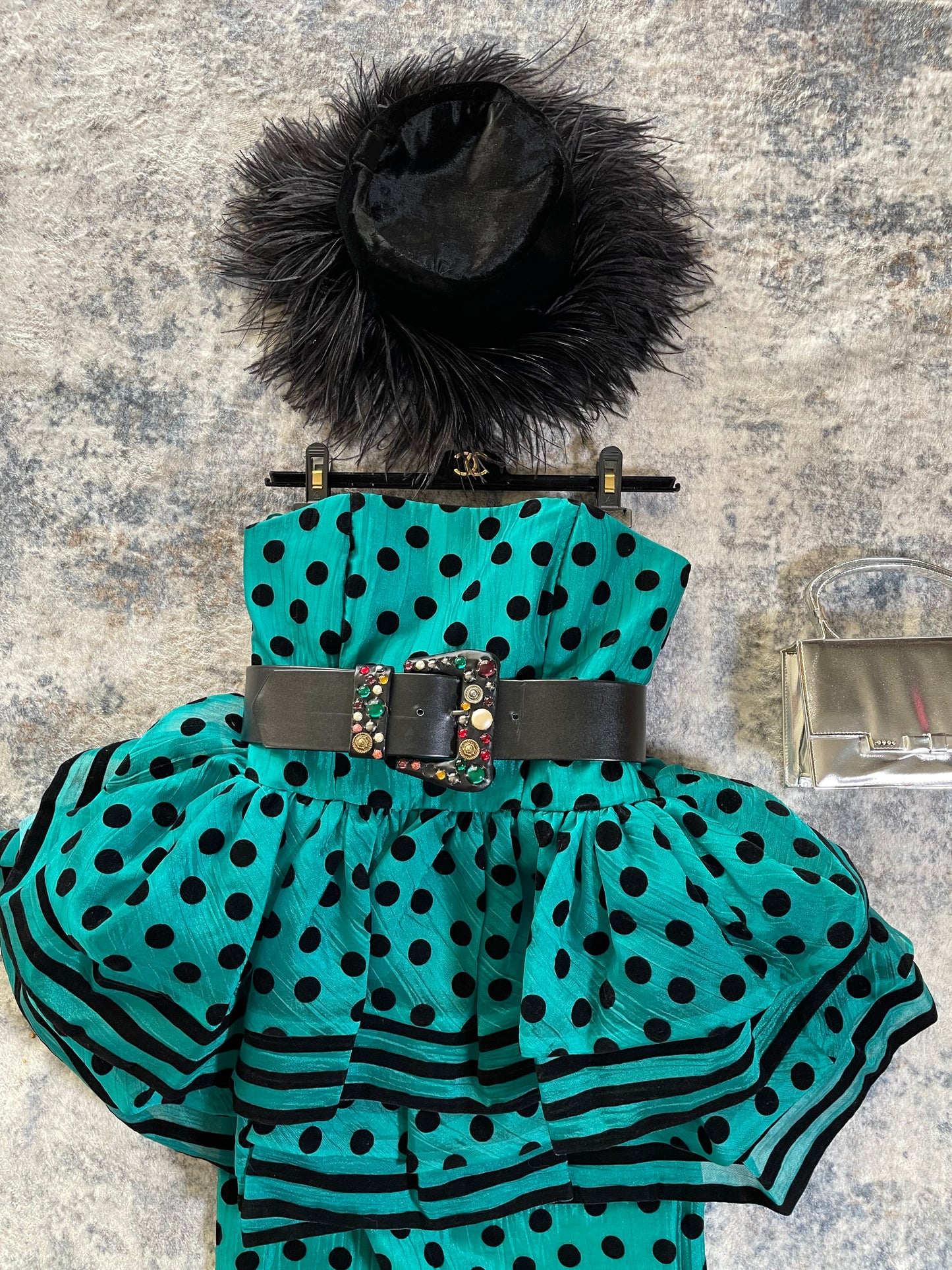 60s Black Ostrich Original Henry Margu Creations Velvet Feather Hat