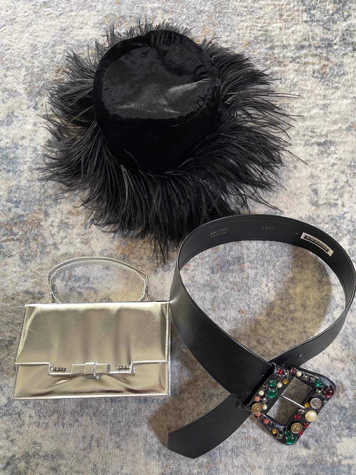 60s Black Ostrich Original Henry Margu Creations Velvet Feather Hat