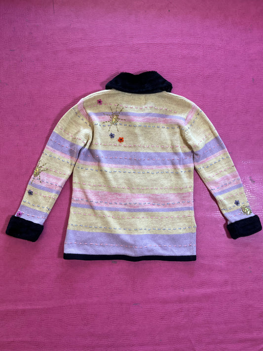 Vintage 90s "Story Book Knits" Stylish Pups Cardigan - Fits Most Sizes