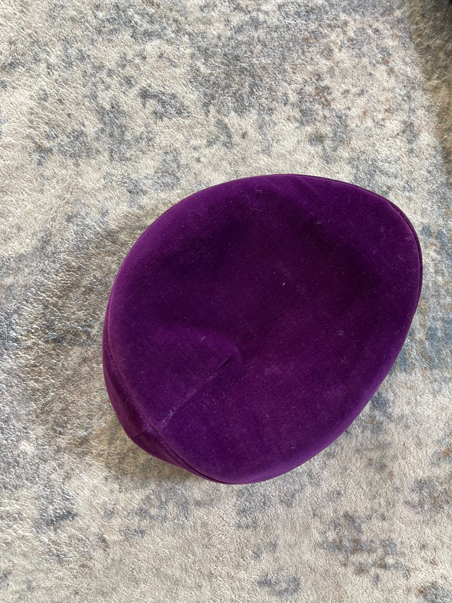 40s Purple Velvet Capulet Hat Fits Most Sizes