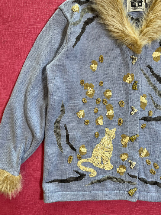 Vintage 90s "Story Book Knits" Wild Silhouettes Cardigan - Fits Most Sizes