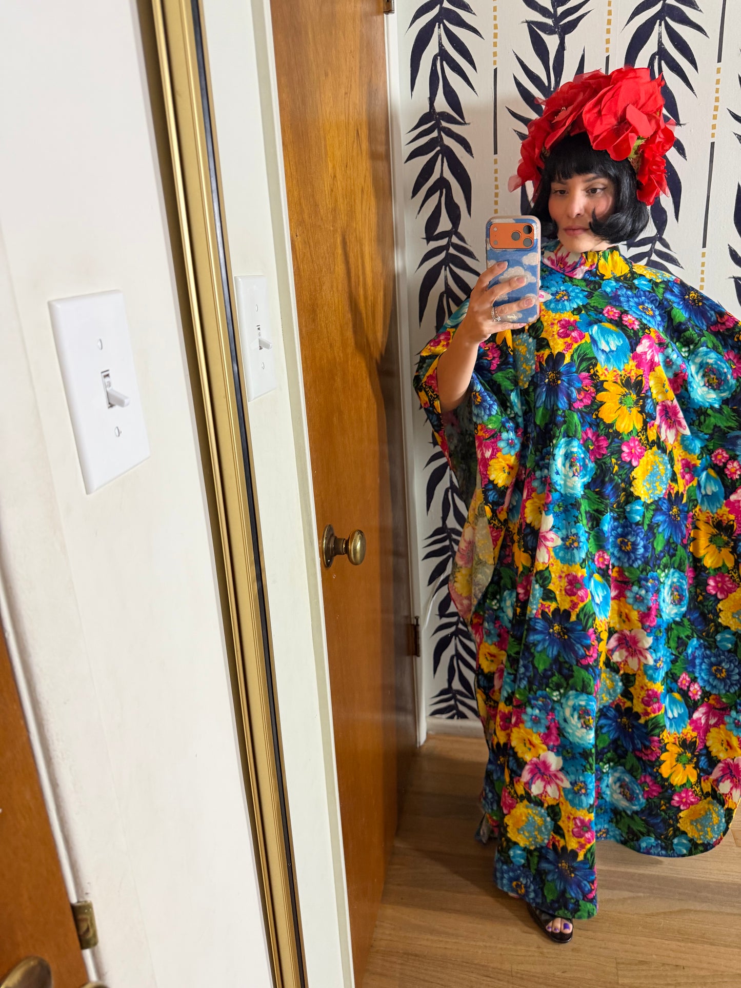 Vintage 60s Hilo Hattie Fashions Hawaii Caftan Dress Fits S-L