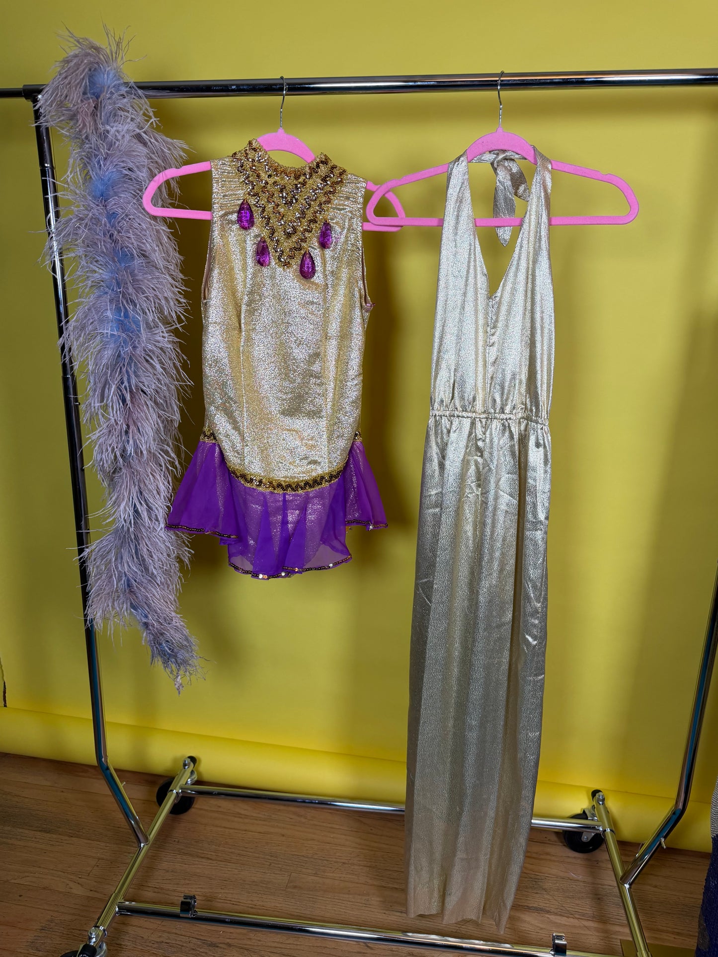 Vintage 70s Metallic Halter Jumpsuit by Friday’s Child Fits XS-M