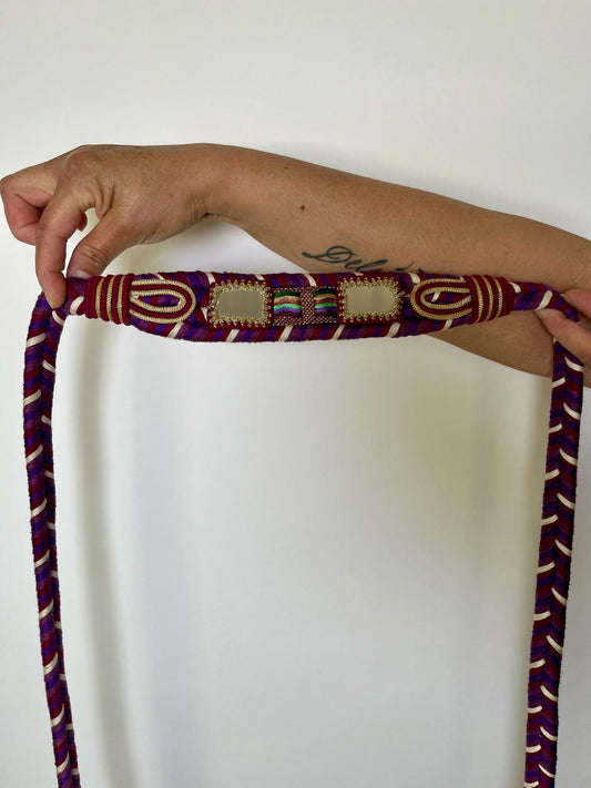 Vintage 70s Mirror Tassel Belt