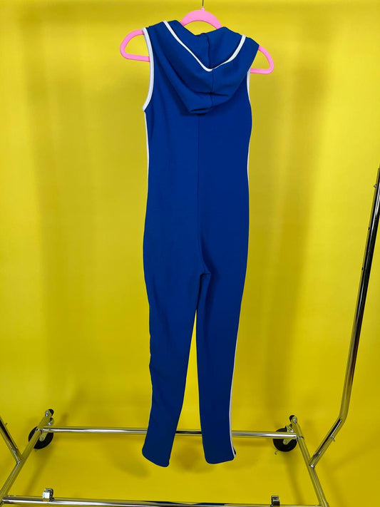 Vintage 80s 90s Blue Sporty Jumpsuit - Best Fits Size XS-M