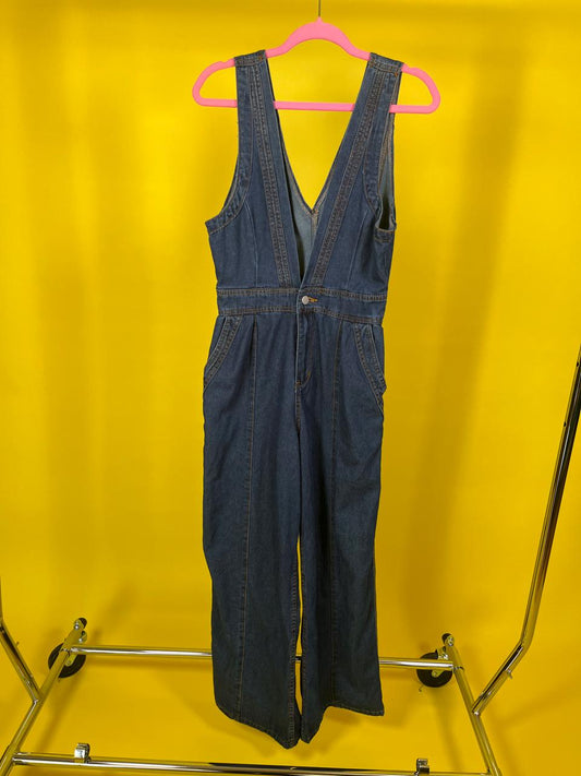 Vintage 90s Y2K Denim Jumpsuit - Best Fits Size XS-S, Possibly M