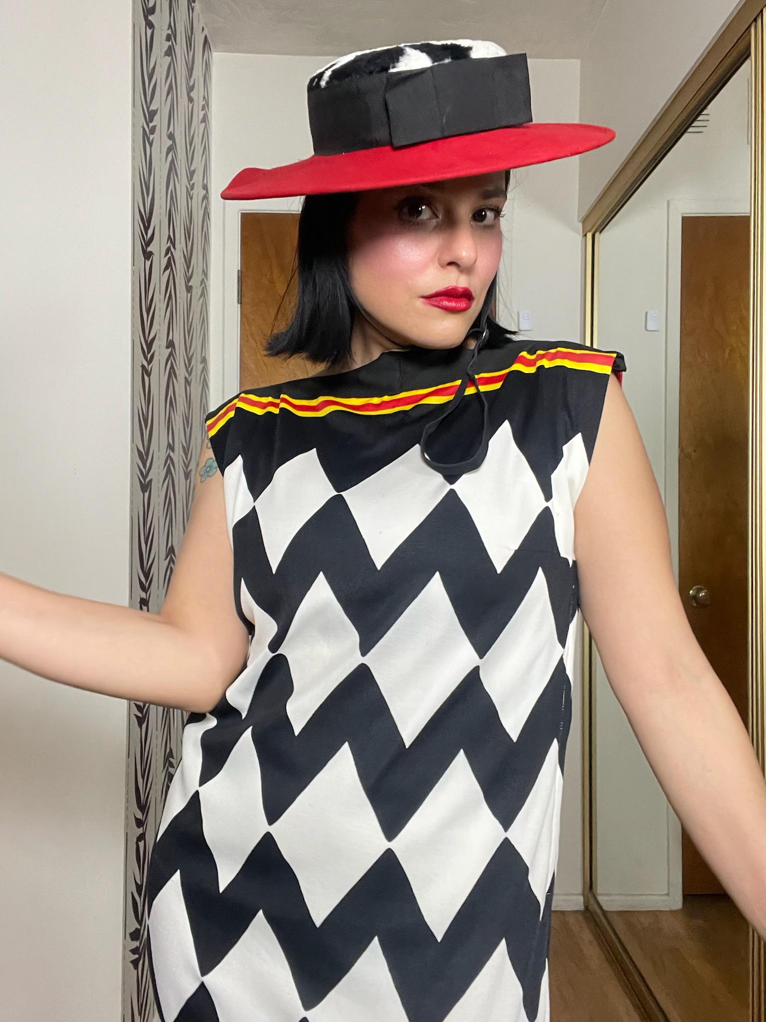 Vintage 70s 80s Jester-esque Maxi Dress - Best Fits Size M-L